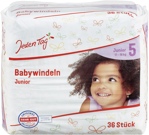 Jeden Tag Babywindeln Junior Gr.5 36 Stück
