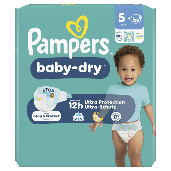 Pampers Baby Dry Windeln Gr.5 Junior 11-16kg 26 Stück