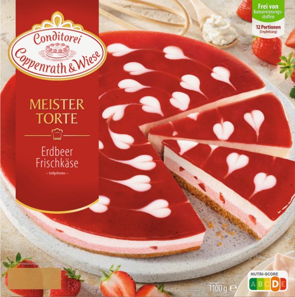 Conditorei Coppenrath & Wiese Meistertorte Erdbeer-Frischkäse 1100g Conditorei Coppenrath & Wiese Meistertorte Erdbeer-Frischkäse 1100g