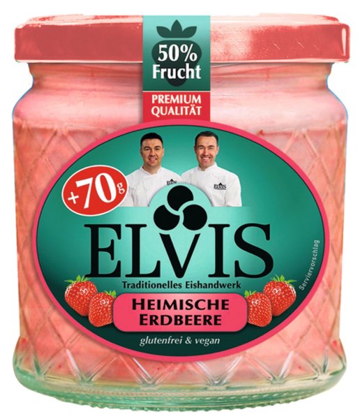 Elvis Eis Heimische Erdbeere 400ml
