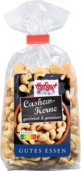 Hofgut Cashewkerne geröstet und gesalzen 150g Hofgut Cashewkerne geröstet und gesalzen 150g