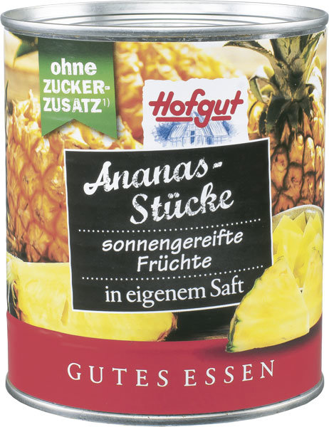 Hofgut Ananas-Stücke 850ml Hofgut Ananas-Stücke 850ml