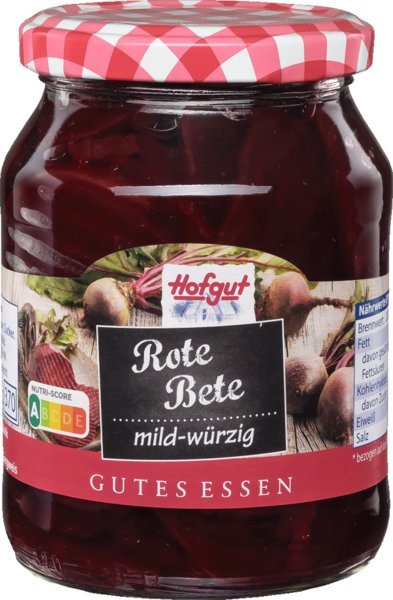 Hofgut Rote Bete in Scheiben 370ml