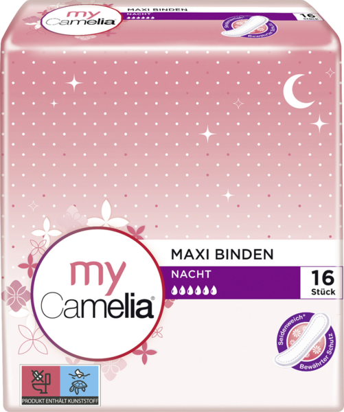 Camelia Maxi Binden Nacht 16 Stück Camelia Maxi Binden Nacht 16 Stück