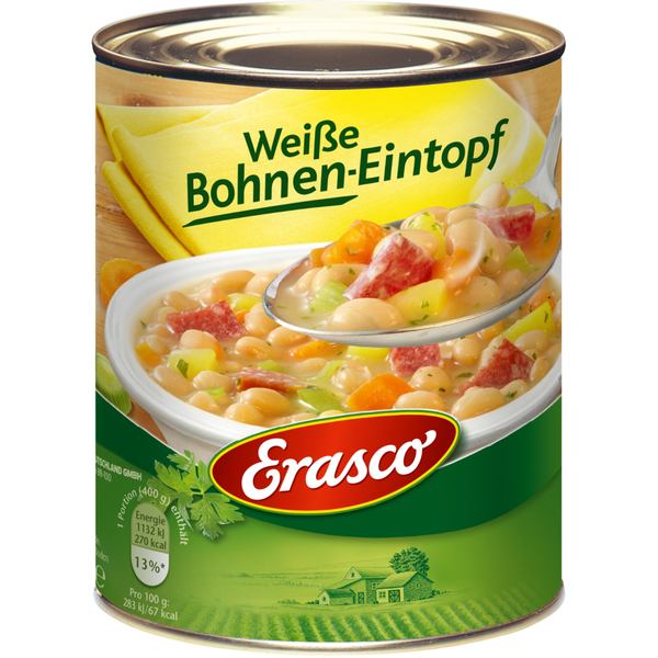 Erasco Weiße Bohnen-Eintopf 800g Erasco Weiße Bohnen-Eintopf 800g