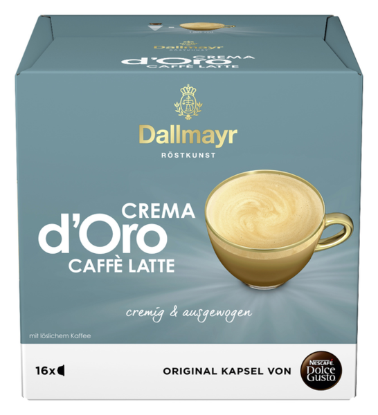 Nescafe Dolce Gusto Dallmayr Crema d'Oro Caffé Latte 16 Kapseln Nescafe Dolce Gusto Dallmayr Crema d'Oro Caffé Latte 16 Kapseln
