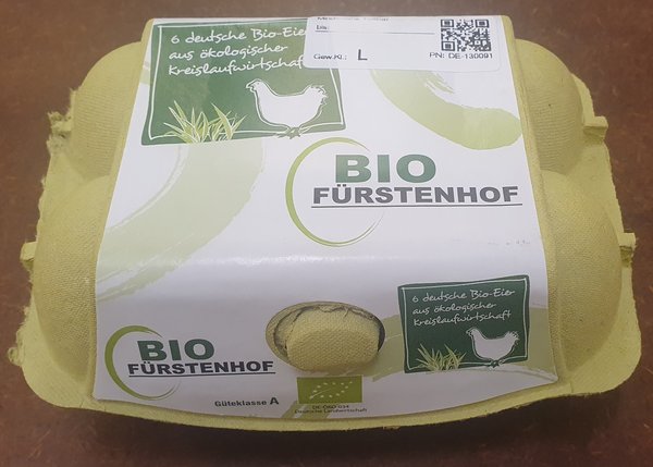 Fürstenhof Bio-Eier Gr. L 6 Stück Fürstenhof Bio-Eier Gr. L 6 Stück