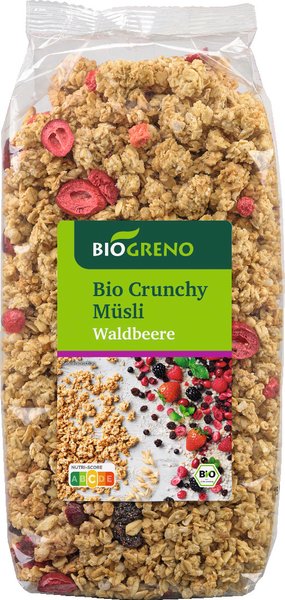 Biogreno Crunchy Waldbeere Hafervollkorn 500g
