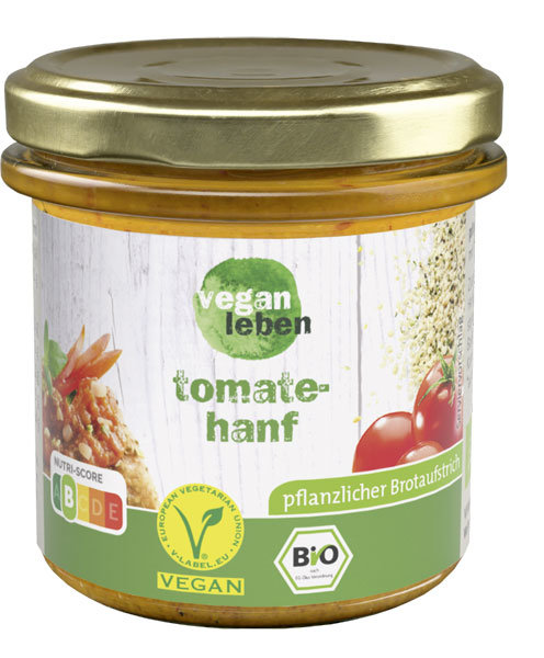 vegan leben Bio pflanzlicher Brotaufstrich Tomate & Hanf 135g vegan leben Bio pflanzlicher Brotaufstrich Tomate & Hanf 135g