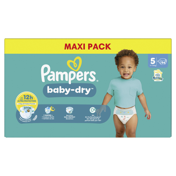 Pampers Baby Dry Windeln Gr.5 Junior 94 Stück Pampers Baby Dry Windeln Gr.5 Junior 94 Stück