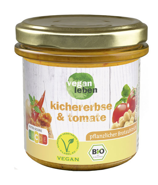 vegan leben Bio Brotaufstrich Kichererbse & Tomate 135g vegan leben Bio Brotaufstrich Kichererbse & Tomate 135g